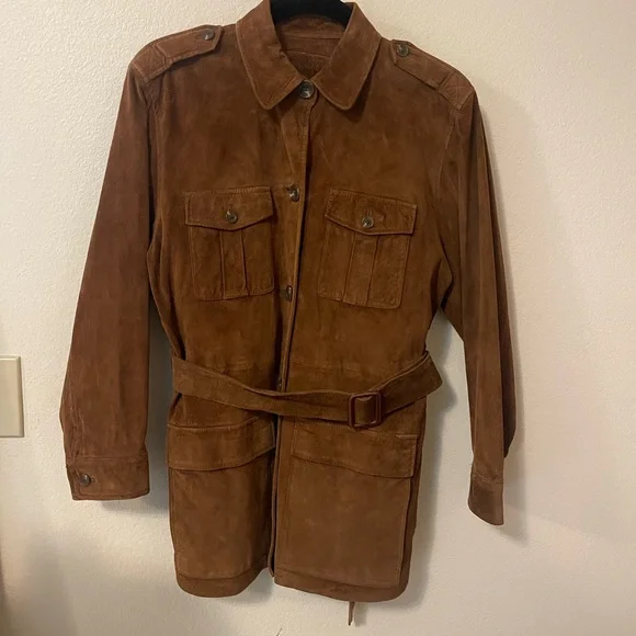 Ralph Lauren Brown Suede Safari Jacket - Picture 13 of 16